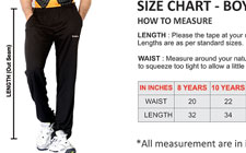 Kids(Boys) Bottom Size Guide