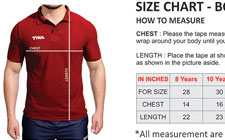 Kids(Boys) Top Size Guide