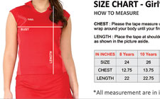 Kids(Girls) Top Size Guide